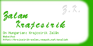 zalan krajcsirik business card